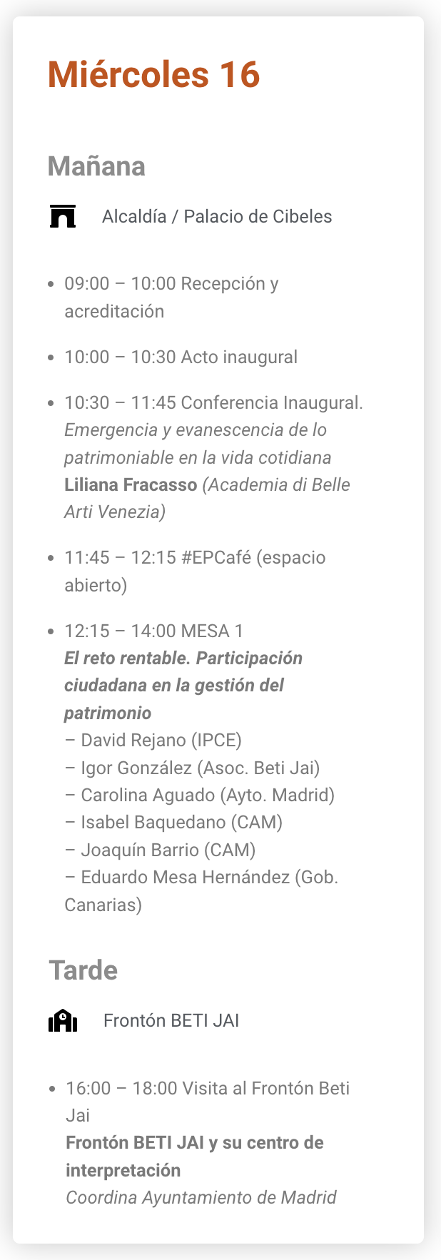 PROGRAMA - Congreso Internacional de Educación Patrimonial